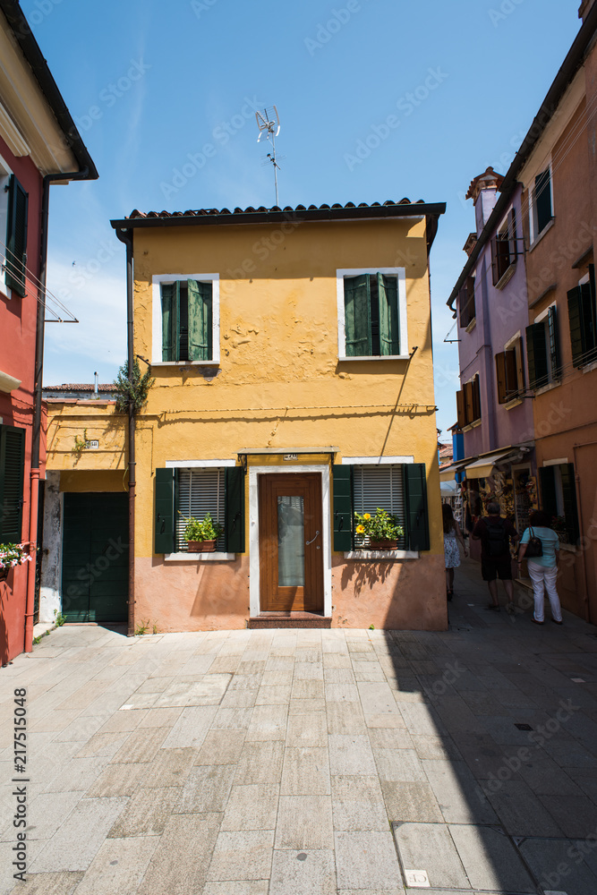 Colored buildings in Burano