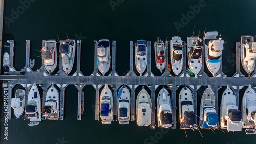 Quadro em tela Huntington Harbor Boats 02