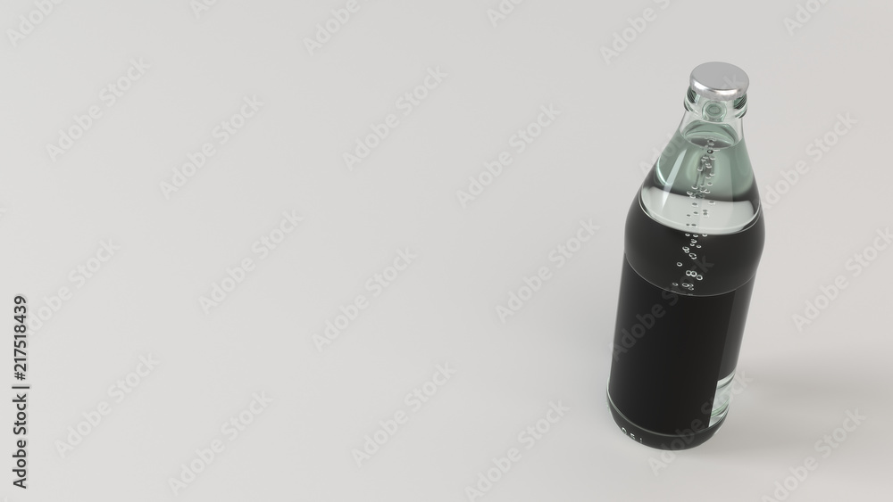 Mock up of water bottle with blank label Mock up of water bottle with blank label