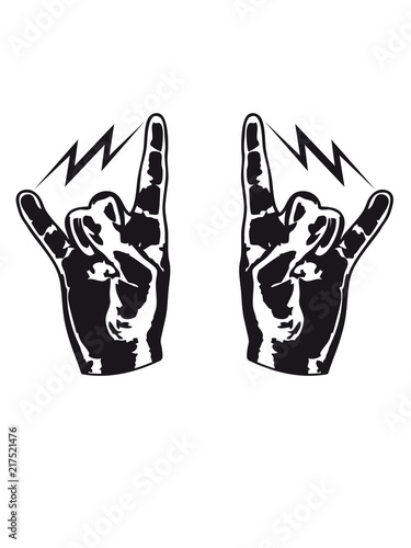 2 hände hand finger heavy metal hard rock konzert musik party blitz symbol anschließen anschluss kabel strom elektro leitung starkstrom gefahr energie watt clipart