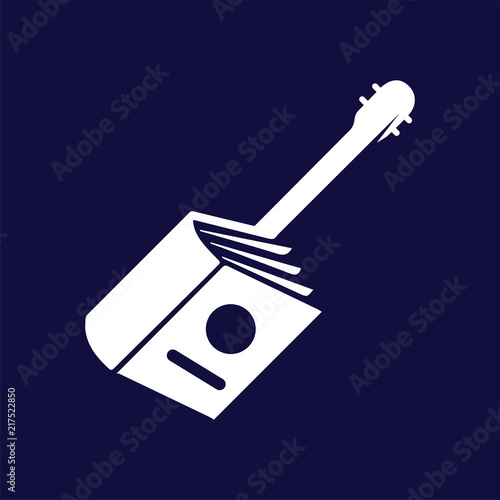 book guitar logo vector template