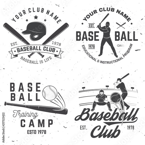 Baseball club badge. Vector illustration. Concept for shirt or logo, print, stamp or tee.