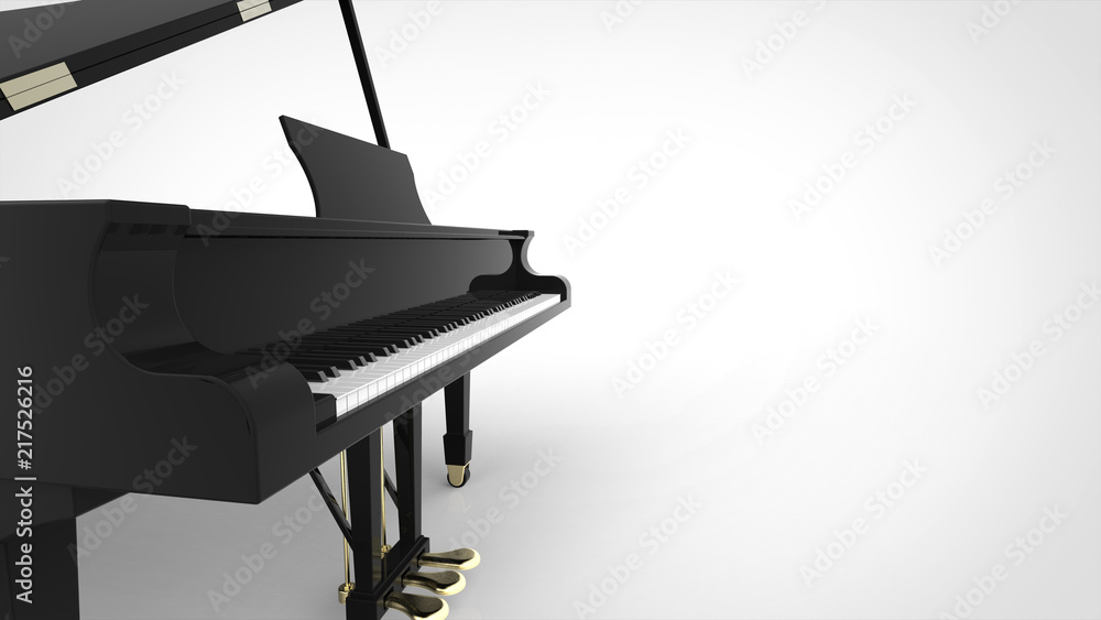 グランドピアノ 寄り 左コピースペース Stock イラスト Adobe Stock