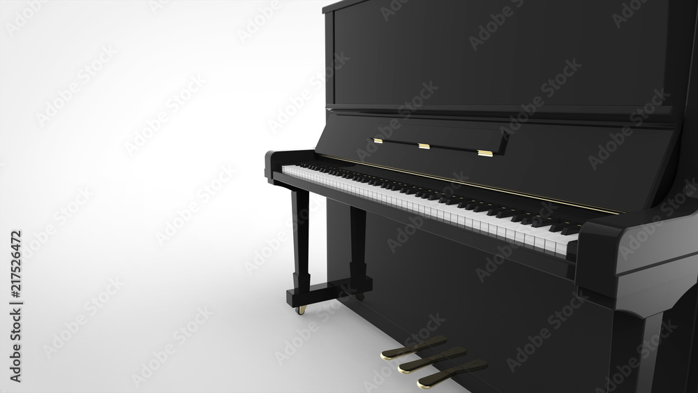 アップライトピアノ 白背景 左コピースペース Stock イラスト Adobe Stock