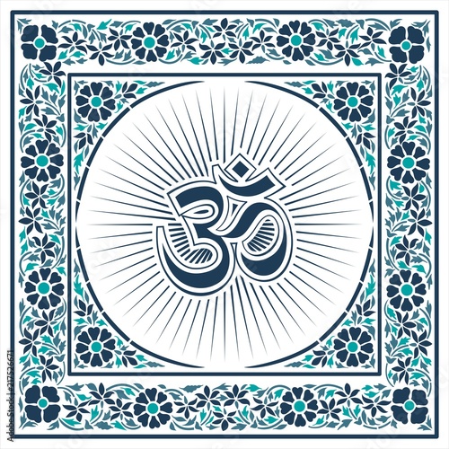aum syllable, paisley design ,Hinduism, India