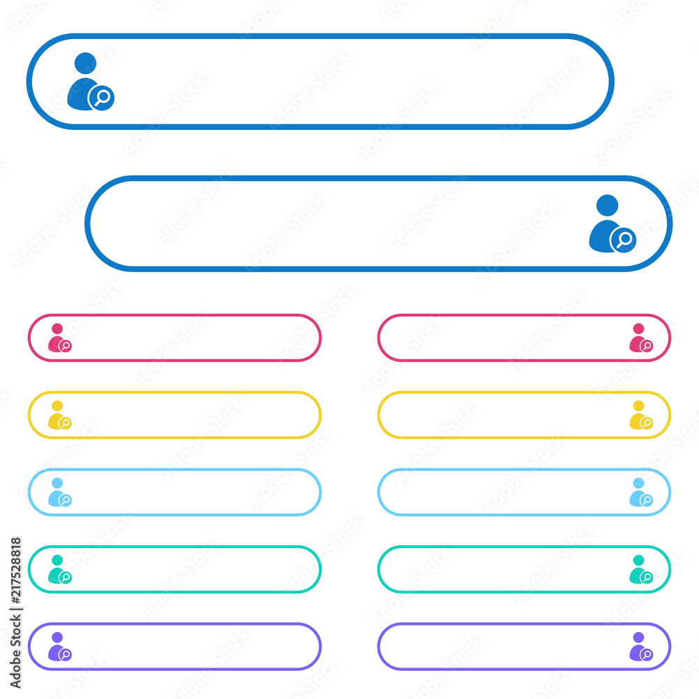 Search user icons in rounded color menu buttons Search user icons in rounded color menu buttons