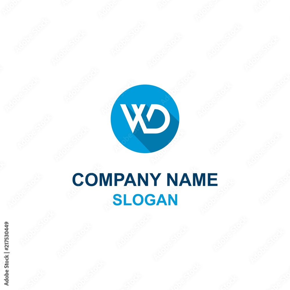 WD letter initial logo. WD letter initial logo.
