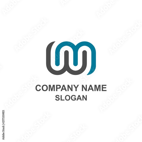 Obraz na plátně WM letter initial logo.