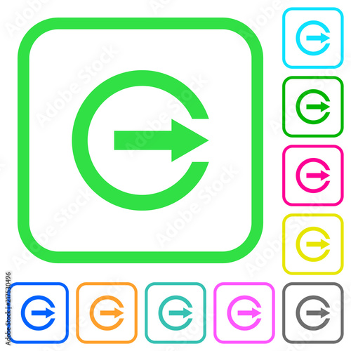 Export with inner arrow vivid colored flat icons