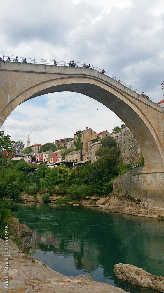 Below the Mostar bridge, Bosnia