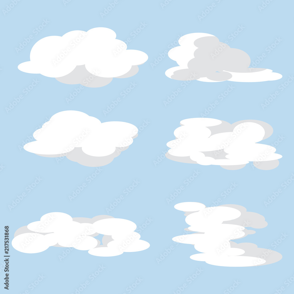 clouds sets vector illustration