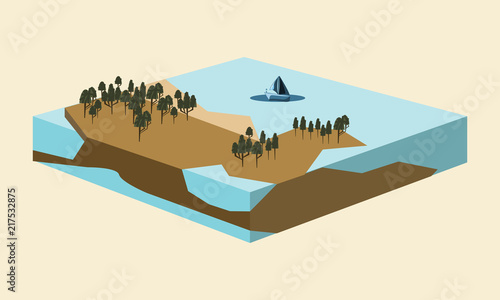 island backgrounds vector illustration 