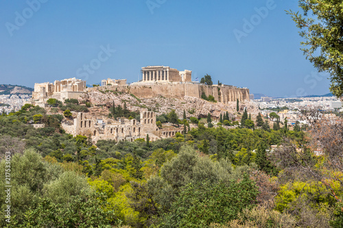 Vue sur l'Acropole depuis la colline de Philopappos