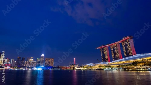 Singapore National Day fireworks time lapse video - No zoom photo