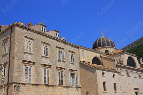 A historic tenement adjacent to the Baroque church of Saint. Błażej in Dubrovnik. photo