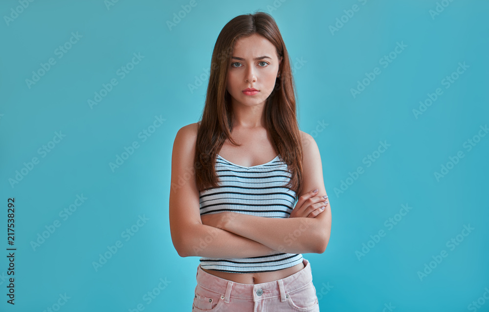 Young woman isolated
