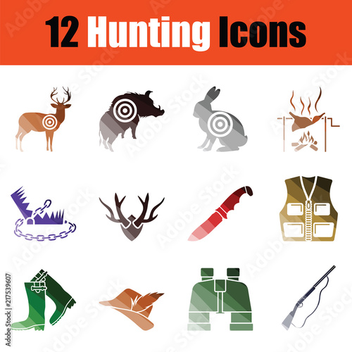 Hunting icon set