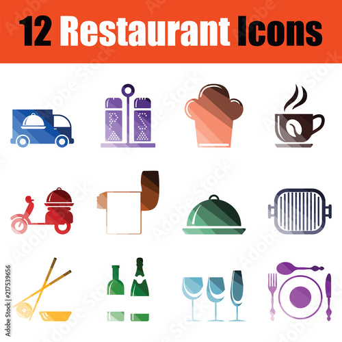 Restaurant icon set