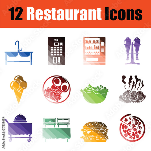Restaurant icon set