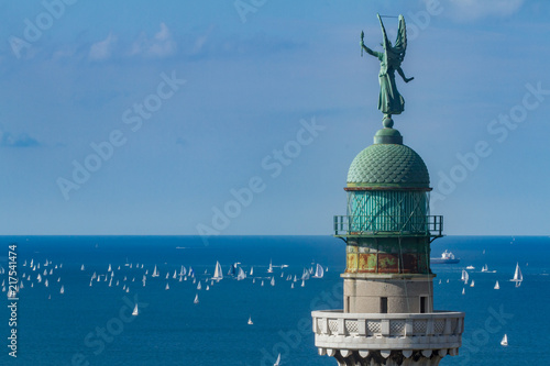 Trieste, Italy - Europe - October, 8th, 2017 - More than 2100 vessels are racing during the 49th "Barcolana" Regatta on the Adriatic Sea.