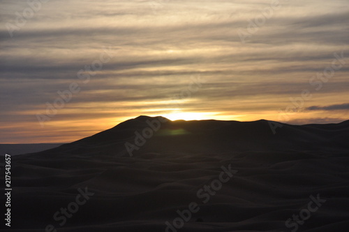 Sunrise in Marzoga desert, Marocco
