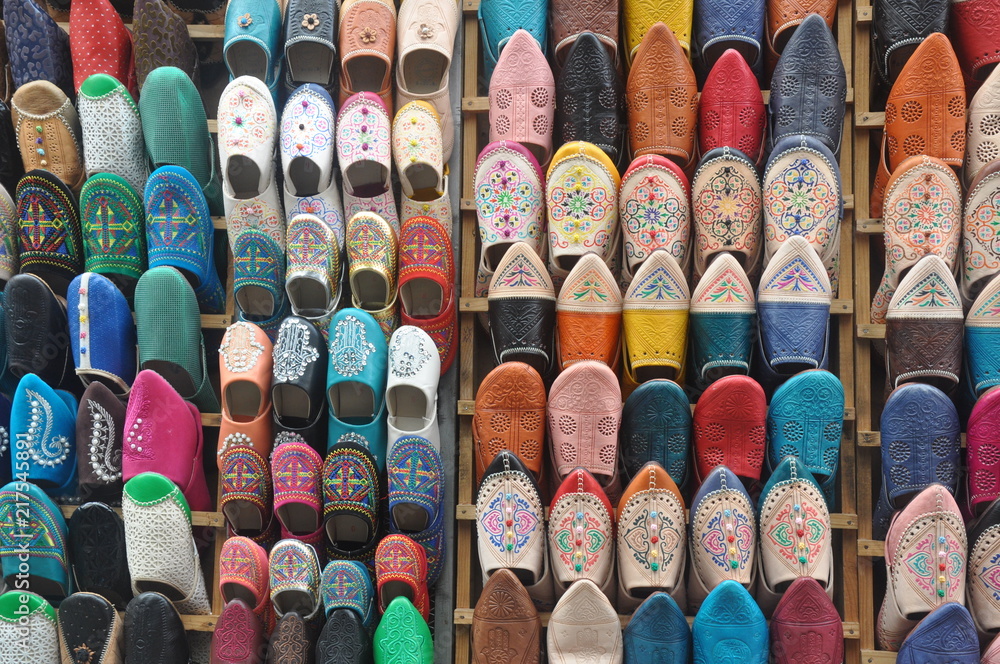 FEZ MARKET, Marocco, colourful shoes