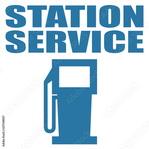 Logo station service.
