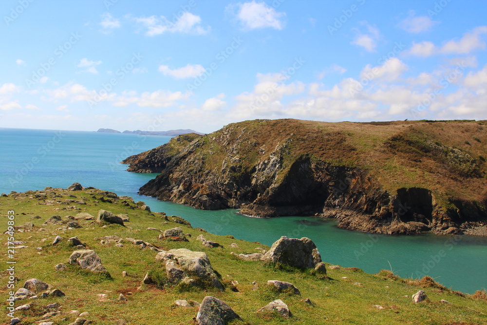 Fototapeta premium Coastal Beach Seascape Landscape Background