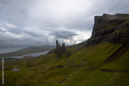 Storm hanging over the Old man of Storr