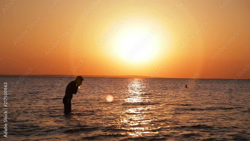 beautiful dawn and sunset on the sea at summer evening beautiful dawn and sunset on the sea at summer evening