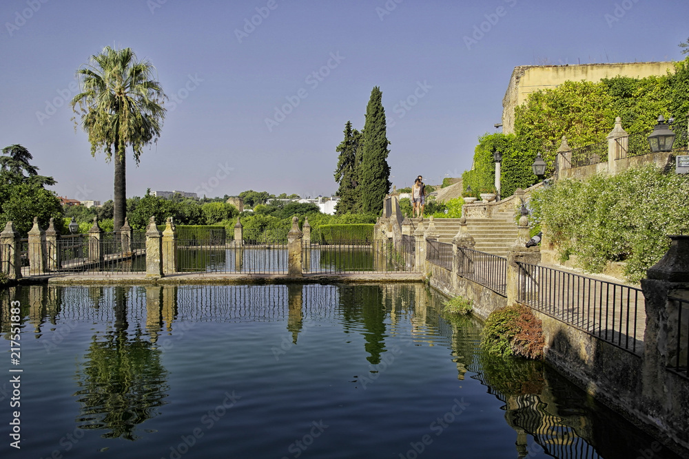 Gardens of the 'Alcazar de los Reyes Cristianos in Cordoba, Spain