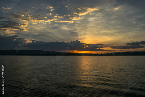 Orange Sunset over the lake © LucasSaid