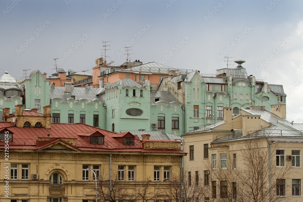 Moscow rooftops cityscape