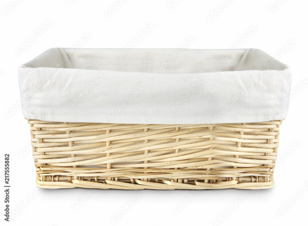Obraz premium Straw basket isolated.
