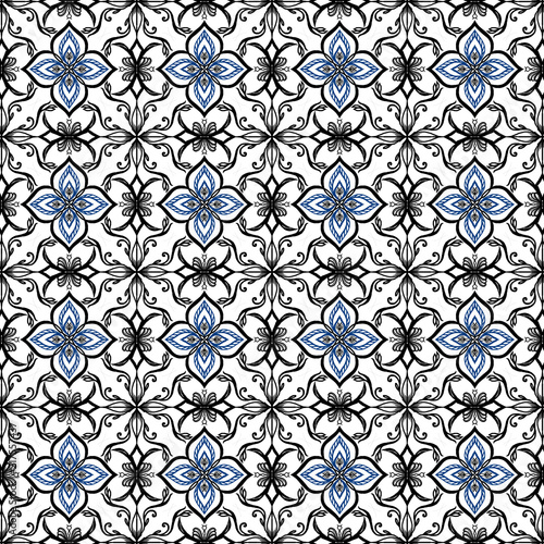 Seamless ornamental patterns geometric design for background texture.