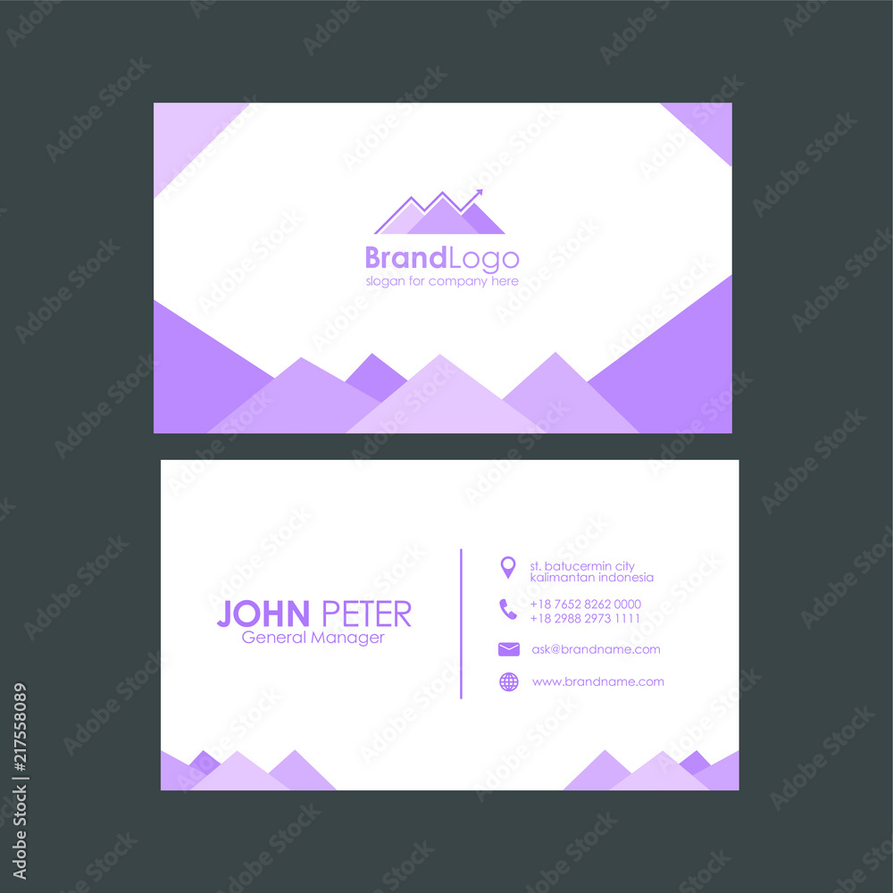 purple professional business card