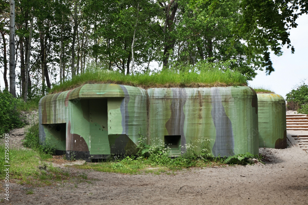 Naklejka premium Fortifications near Jastarnia. Hel Peninsula. Poland