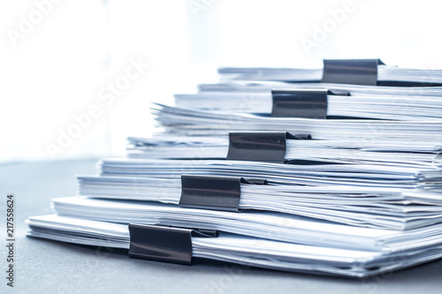 Photography Paper office documentation. Financial reports.