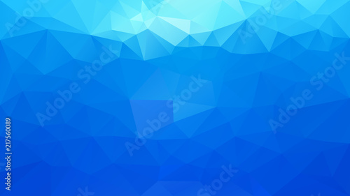 vector abstract irregular polygonal background - triangle low poly pattern - horizontal sky blue color gradient