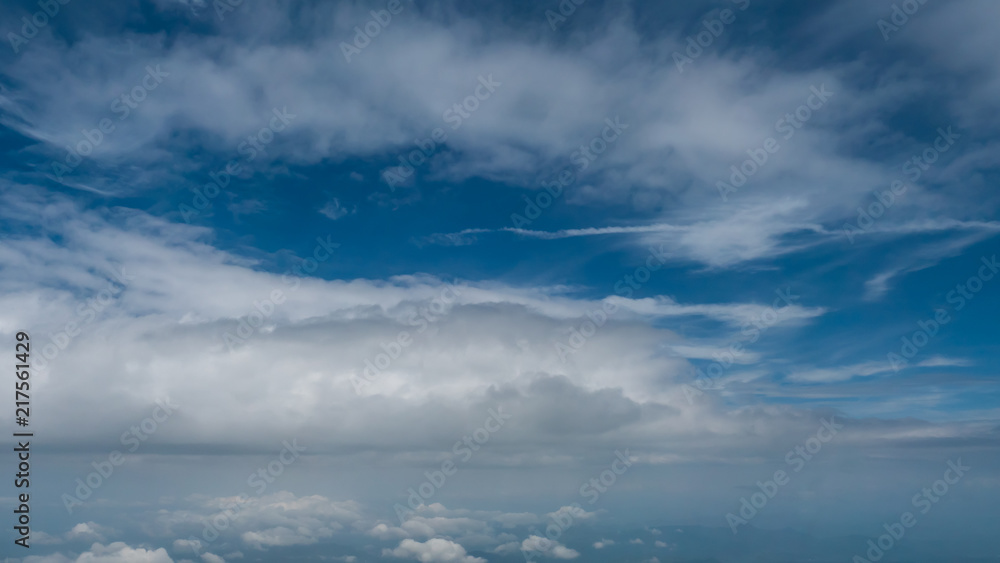 Soft clouds spread over the sky