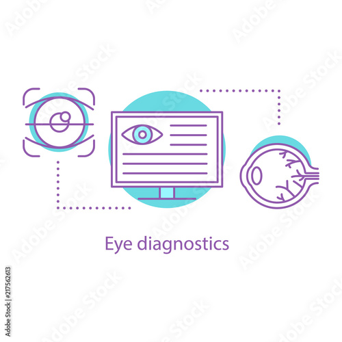 Eye diagnostics concept icon