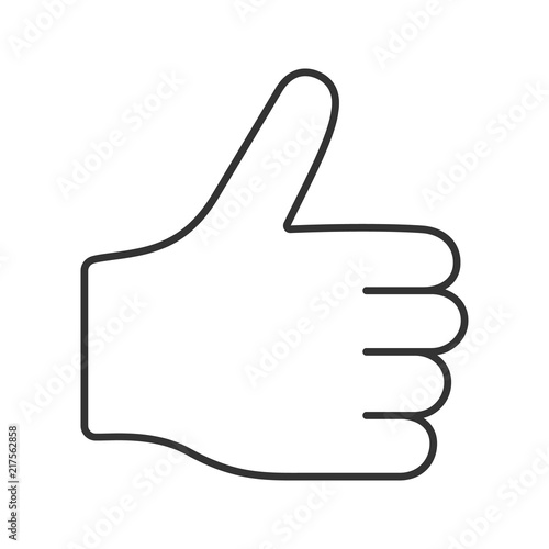Thumbs up linear icon