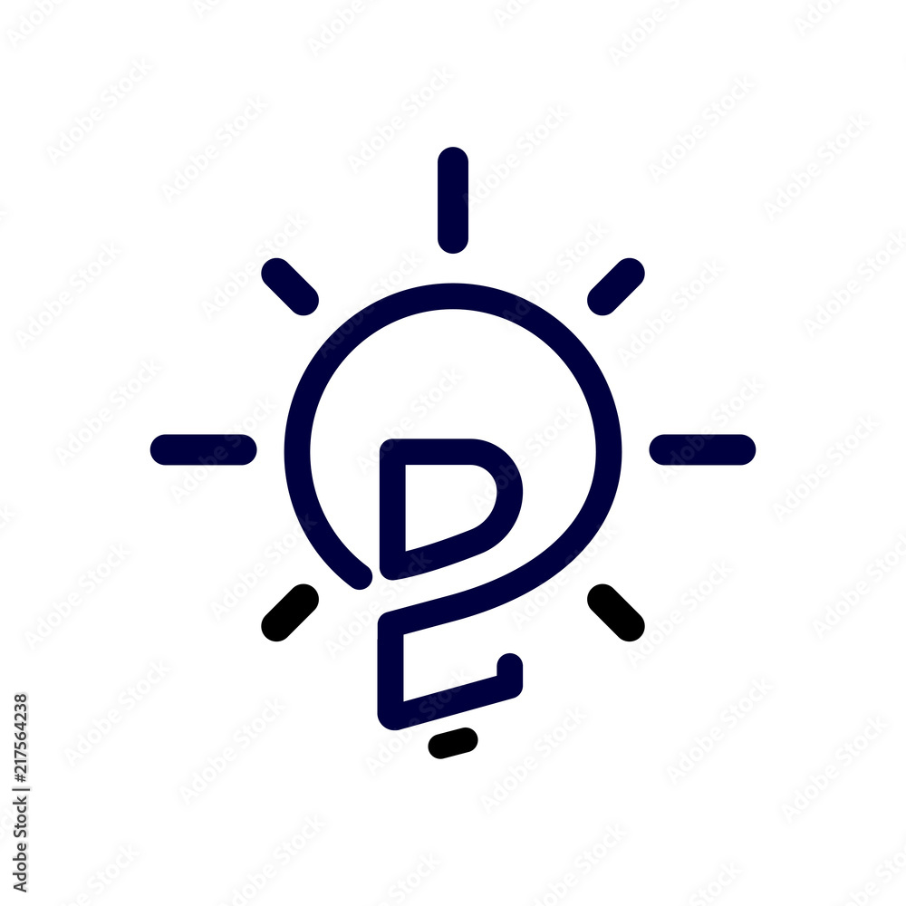 DC Initial Letter with creative bulb Logo vector element. Initial letter bulb Logo Template DC Initial Letter with creative bulb Logo vector element. Initial letter bulb Logo Template
