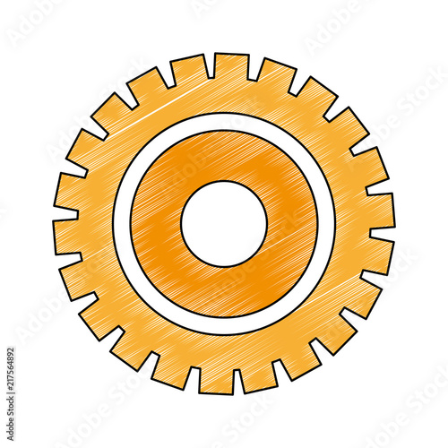 Gear machinery piece vector illustration graphic design