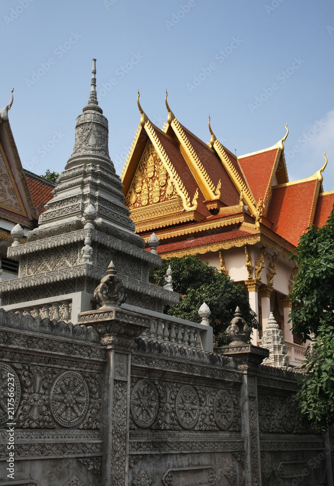 Wat Langka temple in Phnom Penh. Cambodia