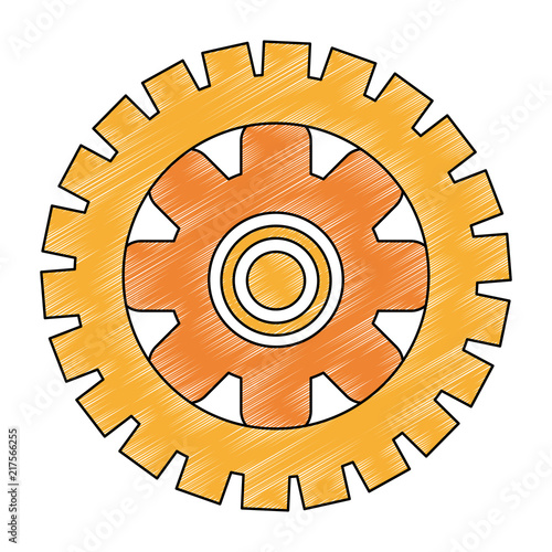 Gear machinery piece vector illustration graphic design