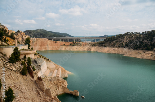 Blue-green water reservoir of Contreras, Spain photo