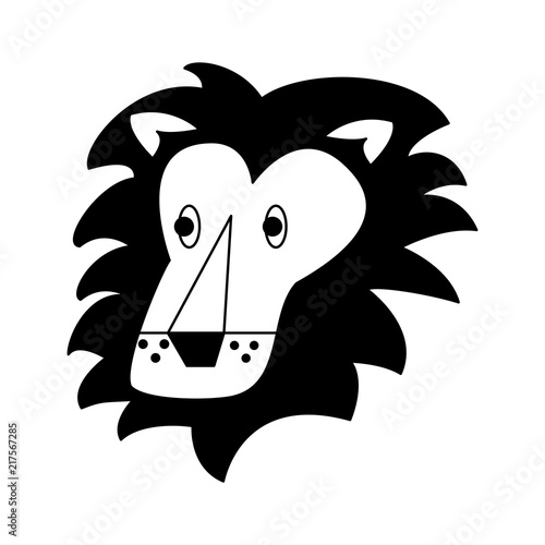 Lion wild animal vector illustration graphic design