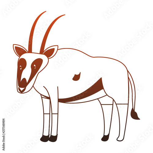 Antelope wild animal vector illustration graphic design