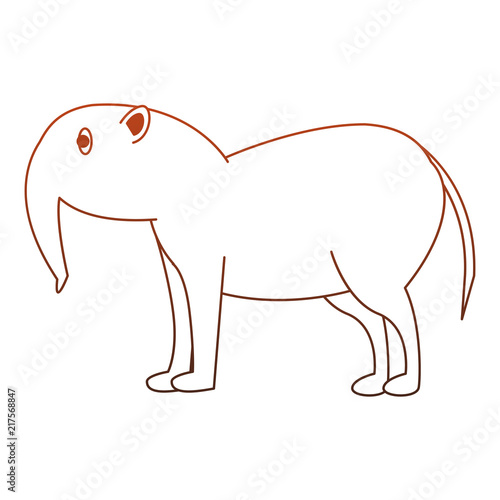 Anteater wild animal cartoon vector illustration graphic design